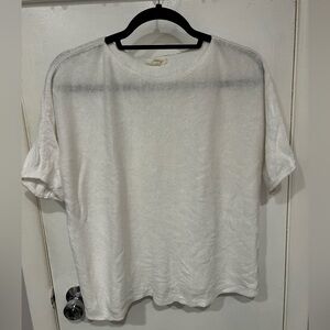 Eileen Fisher White Line Knit Top